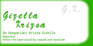 gizella krizsa business card